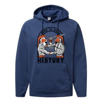 Born To Make History Spartan Performance Fleece Hoodie