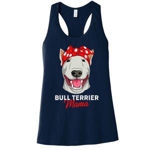 Bull Terrier Mama Bully Dog Mom Mothers Day Gift Women's Racerback Tank