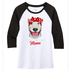 Bull Terrier Mama Bully Dog Mom Mothers Day Gift Women's Tri-Blend 3/4-Sleeve Raglan Shirt