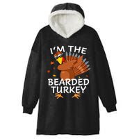 Bearded Turkey Matching Outfit Thanksgiving Pajamas Hooded Wearable Blanket