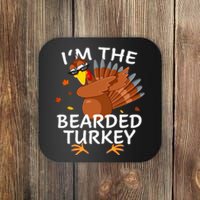 Bearded Turkey Matching Outfit Thanksgiving Pajamas Coaster