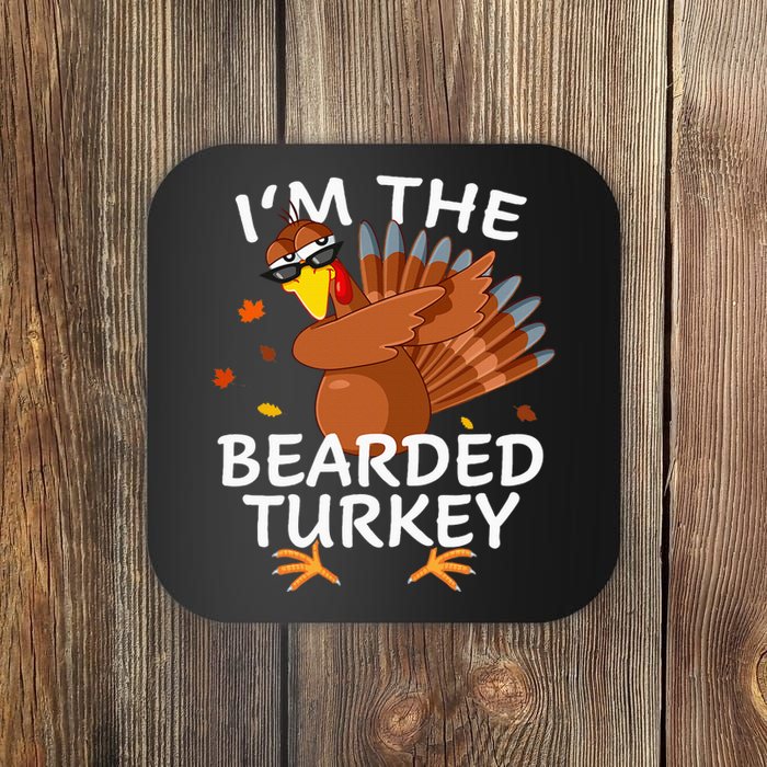 Bearded Turkey Matching Outfit Thanksgiving Pajamas Coaster