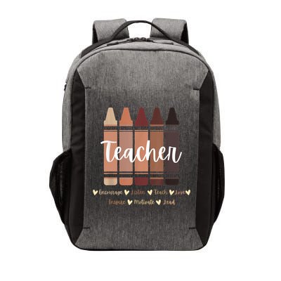 Black Teacher Melanin Crayons, Black History Month Vector Backpack