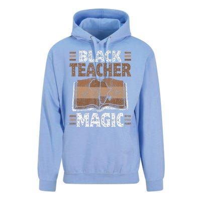 Black Teacher Magic Melanin Pride Black History Month Unisex Surf Hoodie