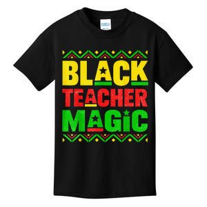 Black Teacher Magic Teacher Black History Month Kids T-Shirt