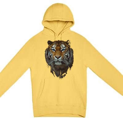 Bengal Tiger Meaningful Gift Endangered Wildlife Lover Big Cat Gift Premium Pullover Hoodie