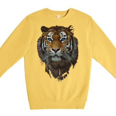 Bengal Tiger Meaningful Gift Endangered Wildlife Lover Big Cat Gift Premium Crewneck Sweatshirt