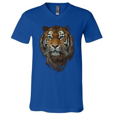 Bengal Tiger Meaningful Gift Endangered Wildlife Lover Big Cat Gift V-Neck T-Shirt