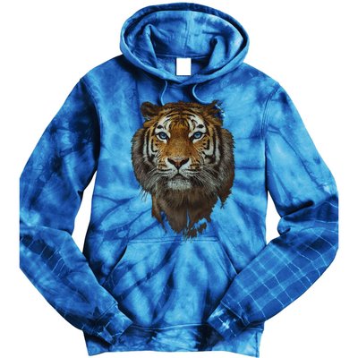 Bengal Tiger Meaningful Gift Endangered Wildlife Lover Big Cat Gift Tie Dye Hoodie