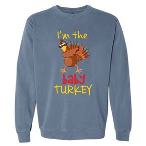 Baby Turkey Matching Family Group Thanksgiving Party Garment-Dyed Sweatshirt