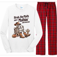 Bruh The Math AinT Mathin Show Your Work Halloween Teacher Long Sleeve Pajama Set