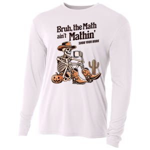 Bruh The Math AinT Mathin Show Your Work Halloween Teacher Cooling Performance Long Sleeve Crew