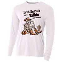 Bruh The Math AinT Mathin Show Your Work Halloween Teacher Cooling Performance Long Sleeve Crew