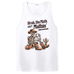 Bruh The Math AinT Mathin Show Your Work Halloween Teacher PosiCharge Competitor Tank