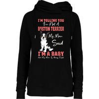 Boston Terrier Mom American Gentleman Dog Lover Mothers Day Womens Funnel Neck Pullover Hood