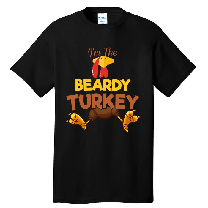 Beardy Turkey Matching Family Group Thanksgiving Gifts  Tall T-Shirt