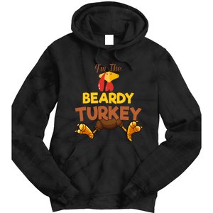 Beardy Turkey Matching Family Group Thanksgiving Gifts  Tie Dye Hoodie