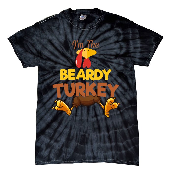 Beardy Turkey Matching Family Group Thanksgiving Gifts  Tie-Dye T-Shirt