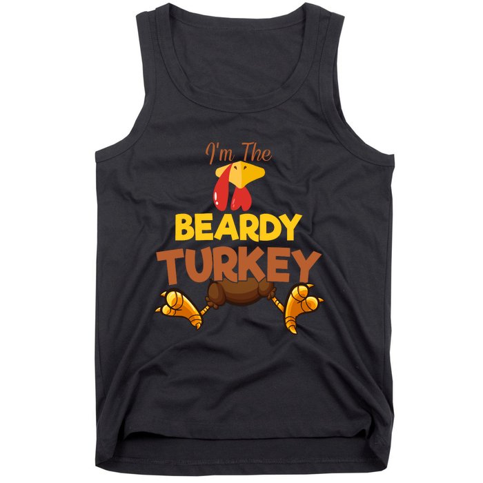 Beardy Turkey Matching Family Group Thanksgiving Gifts  Tank Top