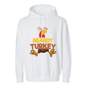 Beardy Turkey Matching Family Group Thanksgiving Gifts  Garment-Dyed Fleece Hoodie