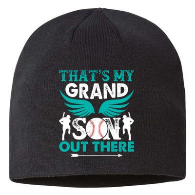 Baseball That's My Grandson Out There Sustainable Beanie