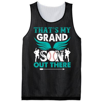 Baseball That's My Grandson Out There Mesh Reversible Basketball Jersey Tank