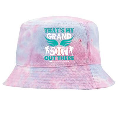 Baseball That's My Grandson Out There Tie-Dyed Bucket Hat