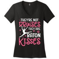 Baton Twirler Majorette Twirling Dance Baton Gymnastics Women's V-Neck T-Shirt