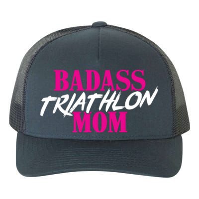 Badass Triathlon Mom Of A Triathlete Gift Yupoong Adult 5-Panel Trucker Hat