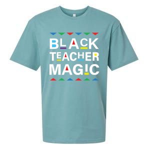 Black Teacher Magic Africa Melanin Pride Black History Month Gift Sueded Cloud Jersey T-Shirt