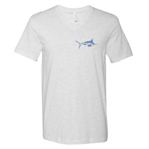 Bevel Tuna Marlin V-Neck T-Shirt