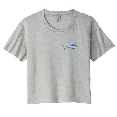 Bevel Tuna Marlin Women's Crop Top Tee