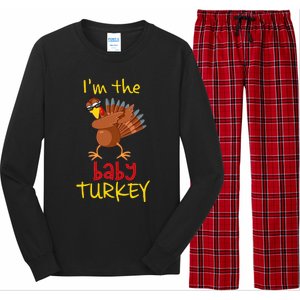 Baby Turkey Matching Family Group Thanksgiving Party Long Sleeve Pajama Set