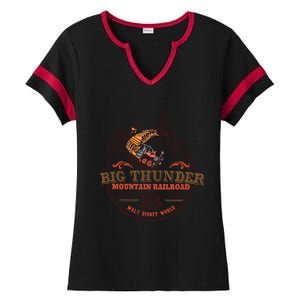 Big Thunder Mountain Railroad Est 1980 Ladies Halftime Notch Neck Tee