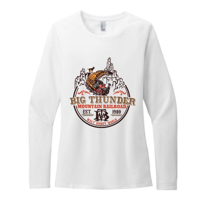 Big Thunder Mountain Railroad Est 1980 Womens CVC Long Sleeve Shirt