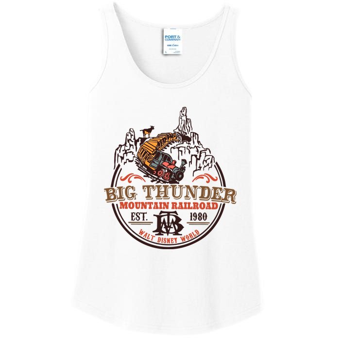 Big Thunder Mountain Railroad Est 1980 Ladies Essential Tank