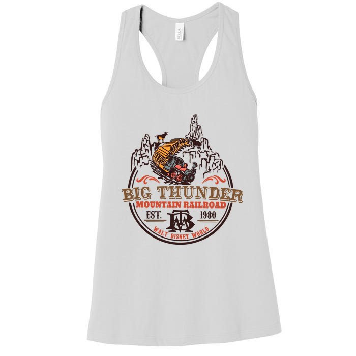 Big Thunder Mountain Railroad Est 1980 Women's Racerback Tank