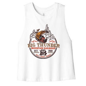 Big Thunder Mountain Railroad Est 1980 Women's Racerback Cropped Tank