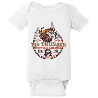 Big Thunder Mountain Railroad Est 1980 Baby Bodysuit