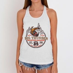 Big Thunder Mountain Railroad Est 1980 Women's Knotted Racerback Tank