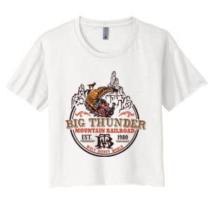 Big Thunder Mountain Railroad Est 1980 Women's Crop Top Tee