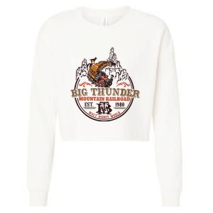 Big Thunder Mountain Railroad Est 1980 Cropped Pullover Crew