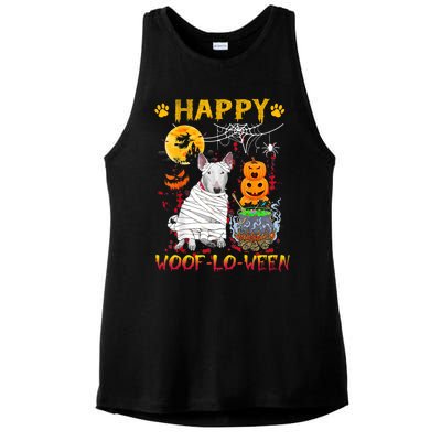 Bull Terrier Mummy Happy Woofgreat Giftlogreat Giftween Halloween Pumpkin Gift Ladies PosiCharge Tri-Blend Wicking Tank