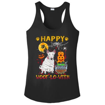 Bull Terrier Mummy Happy Woofgreat Giftlogreat Giftween Halloween Pumpkin Gift Ladies PosiCharge Competitor Racerback Tank