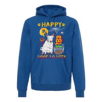 Bull Terrier Mummy Happy Woofgreat Giftlogreat Giftween Halloween Pumpkin Gift Premium Hoodie