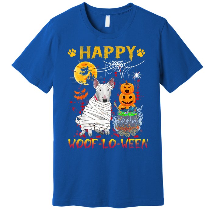 Bull Terrier Mummy Happy Woofgreat Giftlogreat Giftween Halloween Pumpkin Gift Premium T-Shirt