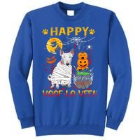 Bull Terrier Mummy Happy Woofgreat Giftlogreat Giftween Halloween Pumpkin Gift Tall Sweatshirt