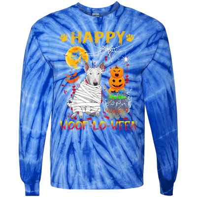 Bull Terrier Mummy Happy Woofgreat Giftlogreat Giftween Halloween Pumpkin Gift Tie-Dye Long Sleeve Shirt