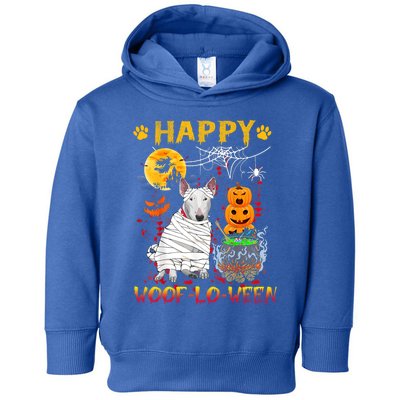 Bull Terrier Mummy Happy Woofgreat Giftlogreat Giftween Halloween Pumpkin Gift Toddler Hoodie