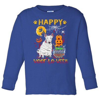 Bull Terrier Mummy Happy Woofgreat Giftlogreat Giftween Halloween Pumpkin Gift Toddler Long Sleeve Shirt